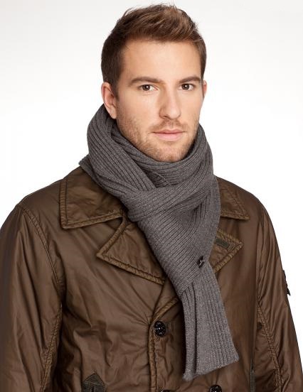 Мужской теплый шарф в стиле casual