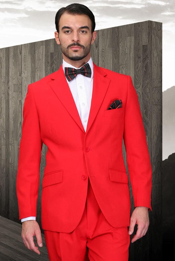 Красный мужской свадебный костюм