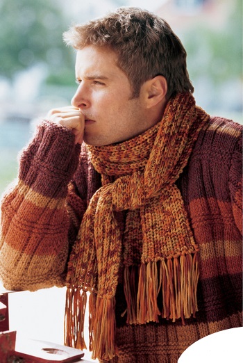 Мужские теплые шарфы