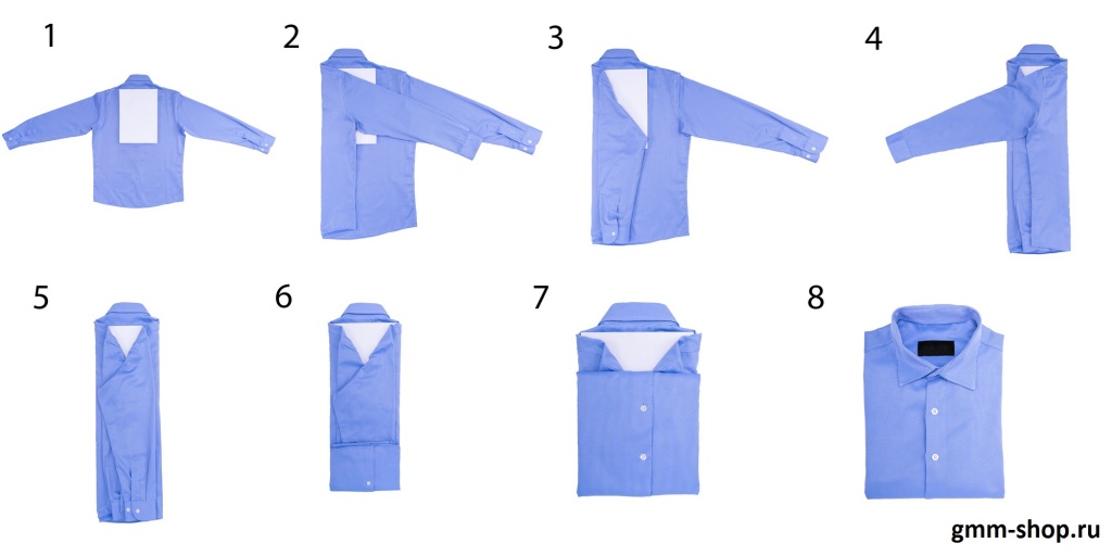 Как правильно сложить мужскую рубашку